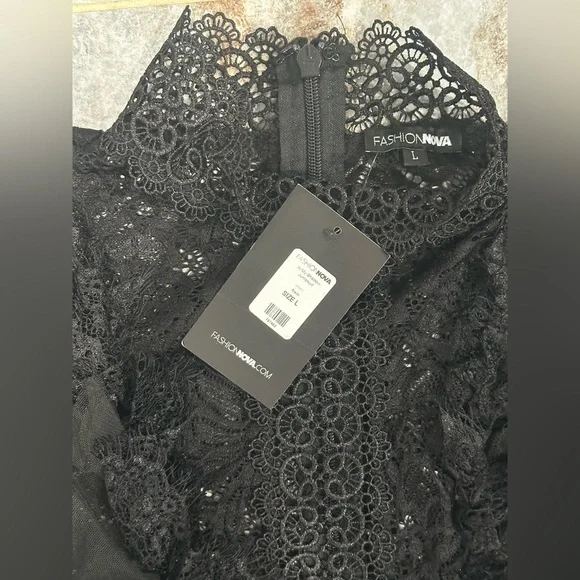 Fashion Nova Black Trousers Jumpsuit - Picture 9 of 16